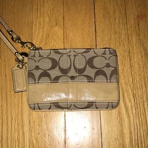 Coach Khaki Wristlet